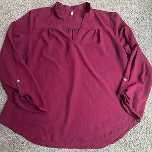 Chic Burgundy Blouse for Women